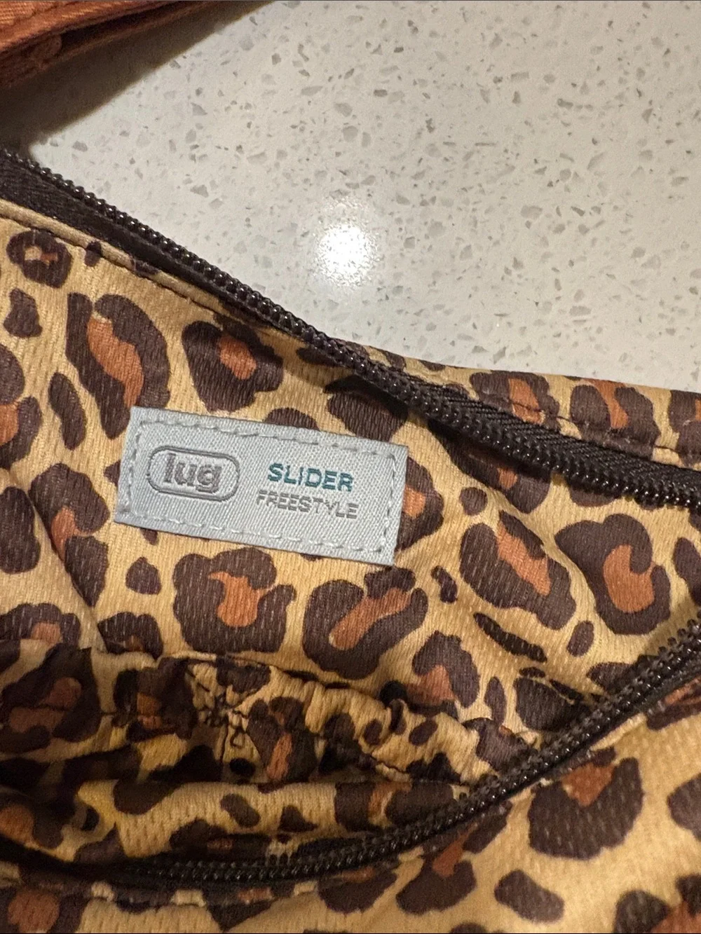 lug Leopard-Print Crossbody Bag in Brown and Tan